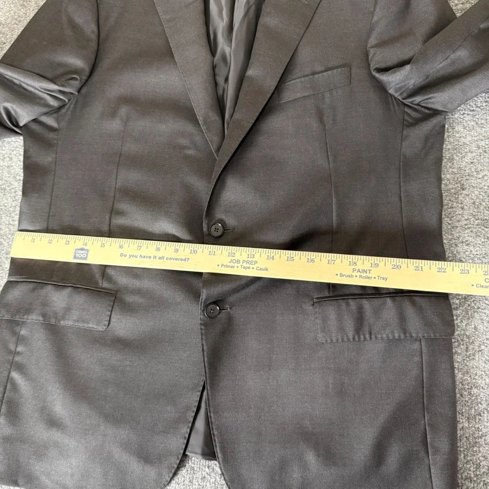 Hickey Freeman Loro‎ Piana Tasmanian Super 150's Blazer Mens 46R Gray Wool Coat